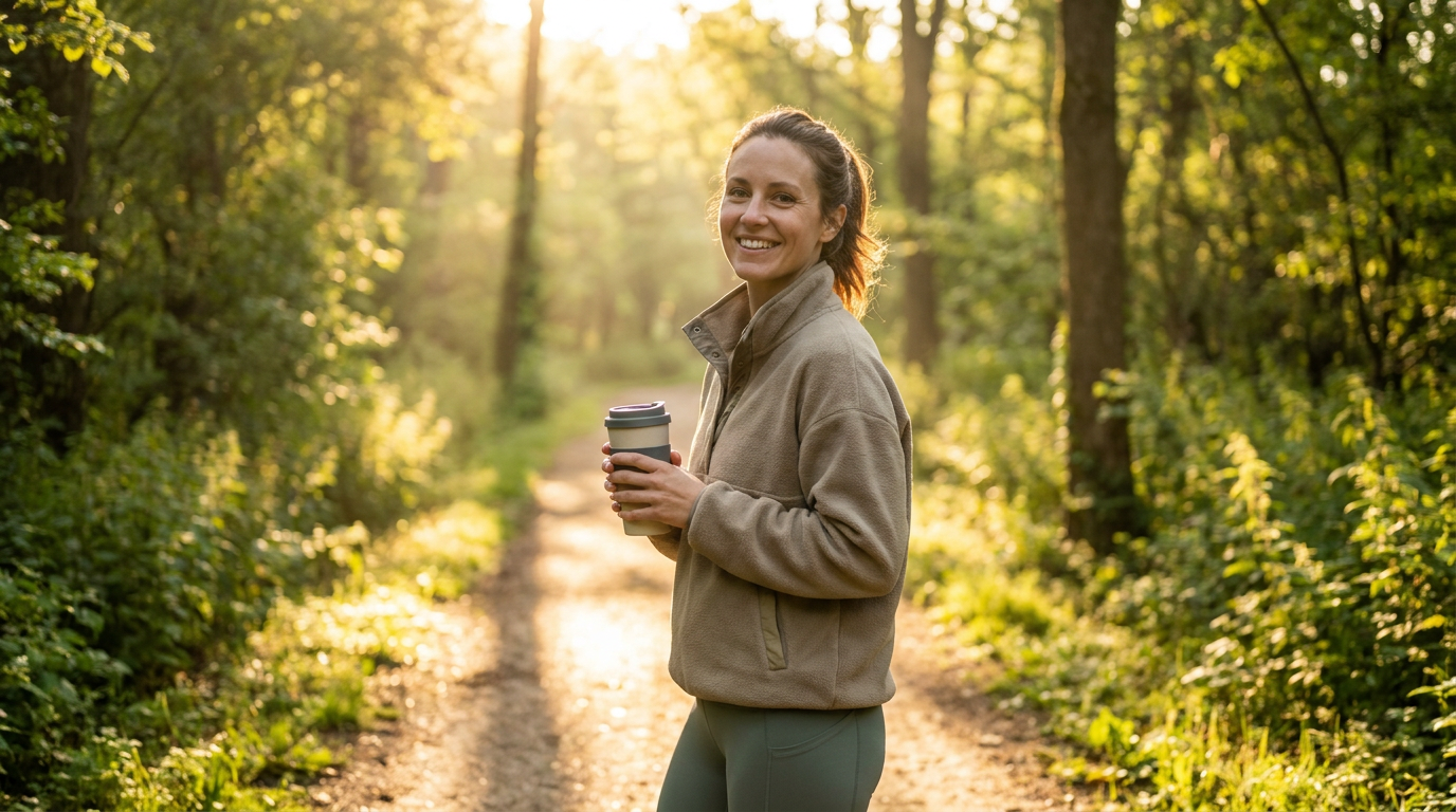 Woman reviewing health results