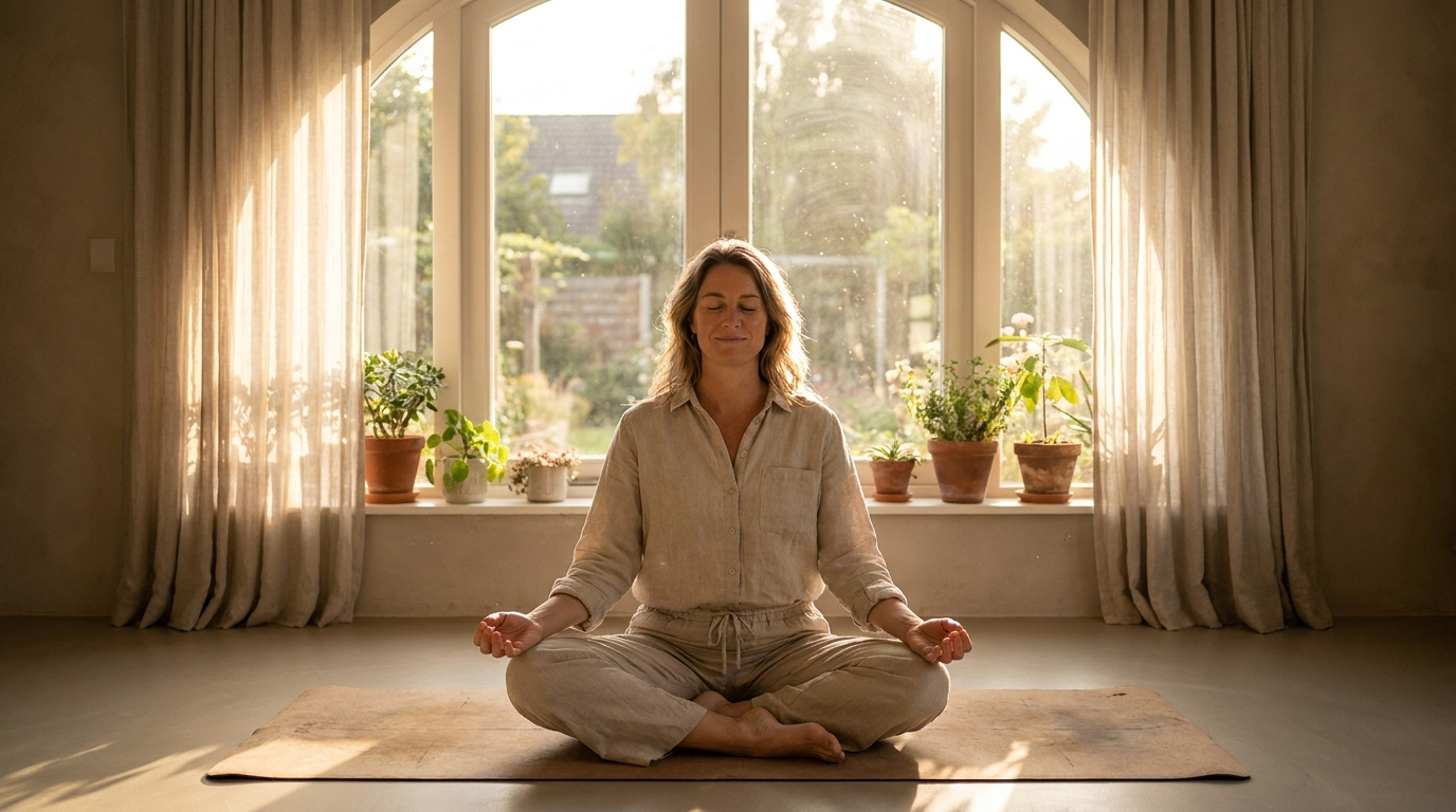 Deep breathing for stress management